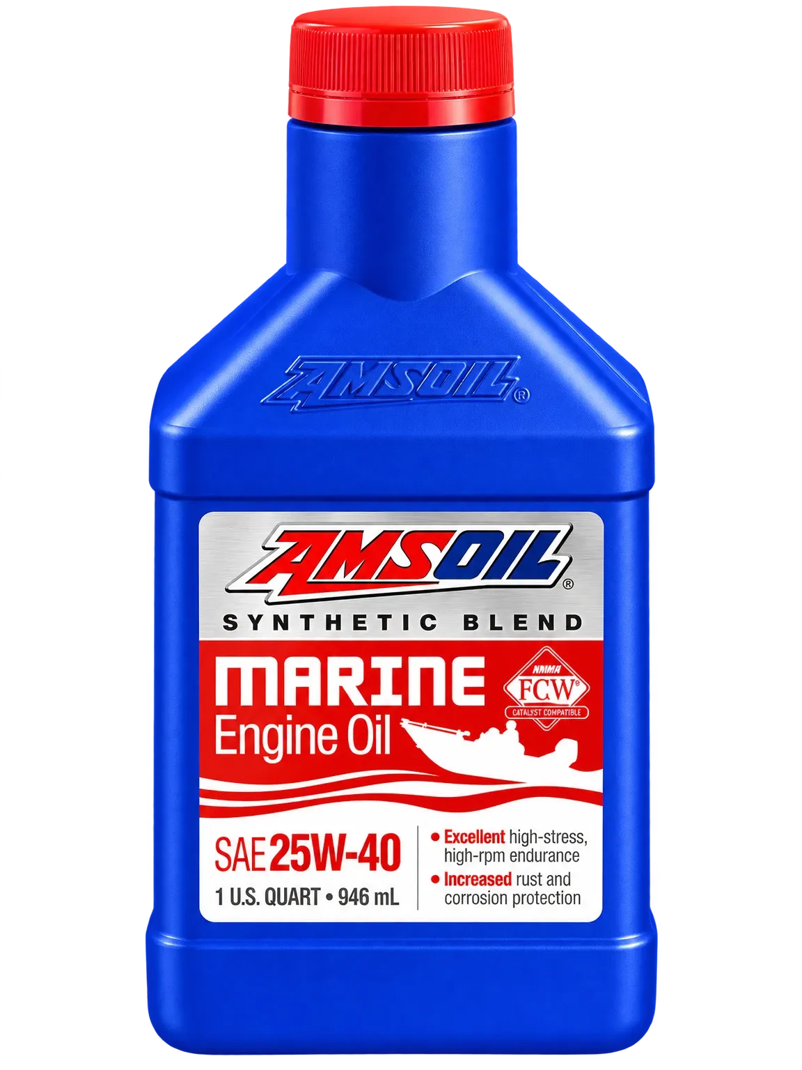 AMSOIL 25W-40 SYNTHETIC-BLEND MARINE ENGINE OIL · 946 ml AMSOIL 25W-40 SYNTHETIC-BLEND MARINE ENGINE OIL · 946 ml