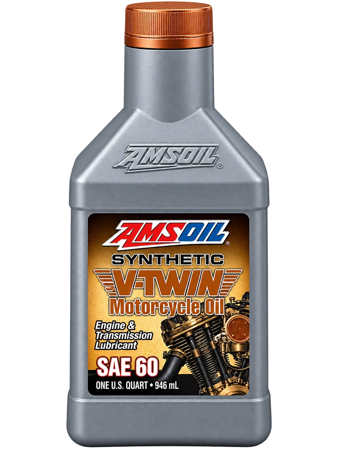 AMSOIL SAE 60 100% SYNTHETIC V-TWIN MOTORCYCLE OIL · 946 ml AMSOIL SAE 60 100% SYNTHETIC V-TWIN MOTORCYCLE OIL · 946 ml