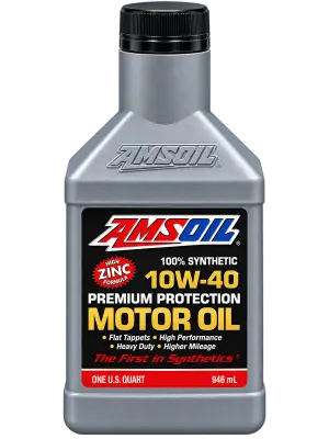 AMSOIL PREMIUM PROTECTION 10W-40 100% SYNTHETIC MOTOR OIL · 946 ml