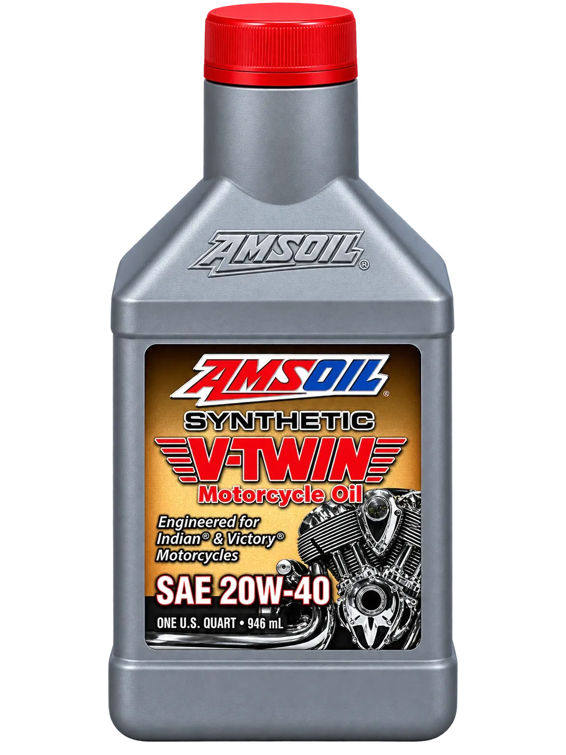 AMSOIL 20W-40 100% SYNTHETIC V-TWIN MOTORCYCLE OIL · 946 ml AMSOIL 20W-40 100% SYNTHETIC V-TWIN MOTORCYCLE OIL · 946 ml