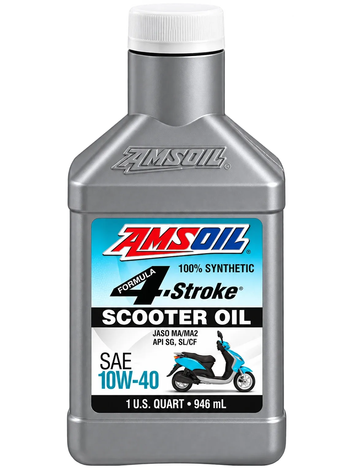 AMSOIL FORMULA 4-STROKE® 100% SYNTHETIC SCOOTER OIL · 946 ml AMSOIL FORMULA 4-STROKE® 100% SYNTHETIC SCOOTER OIL · 946 ml