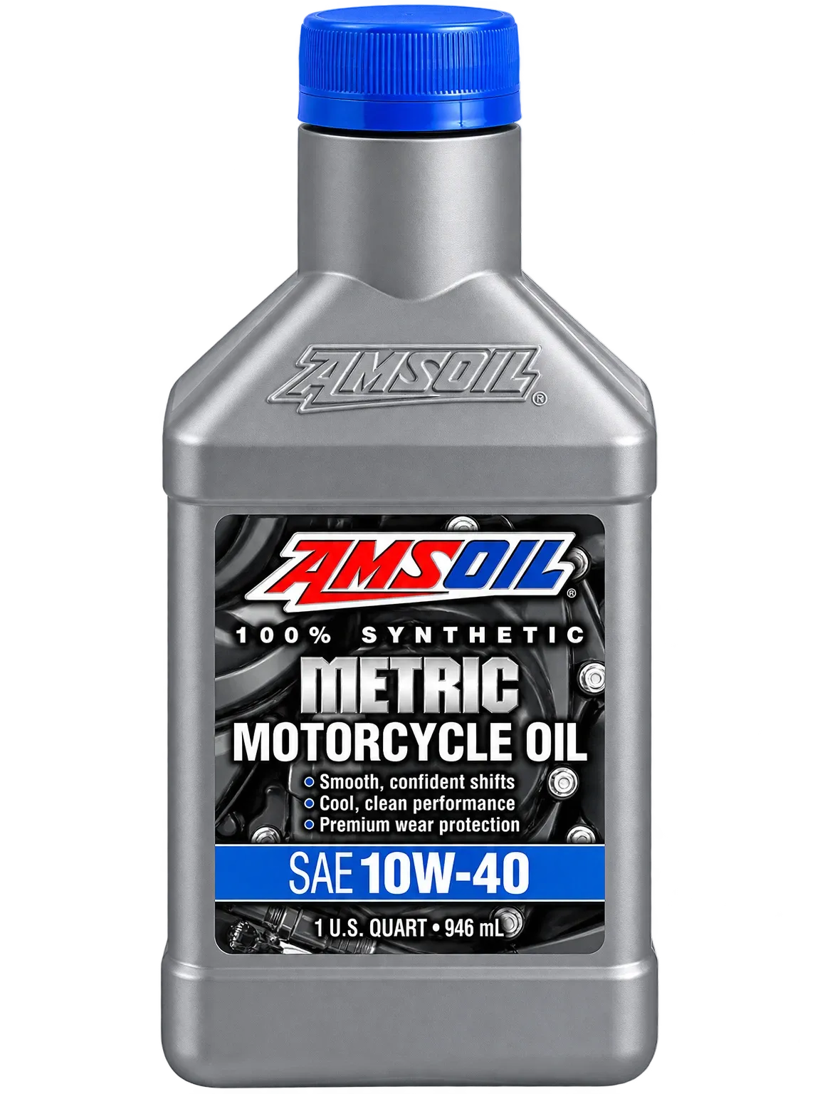 AMSOIL 10W-40 100% SYNTHETIC METRIC MOTORCYCLE OIL · 946 ml AMSOIL 10W-40 100% SYNTHETIC METRIC MOTORCYCLE OIL · 946 ml